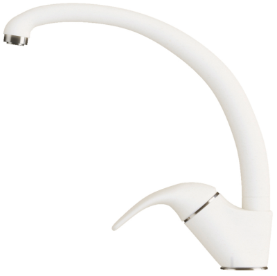 Polygran Высокий, смеситель, белый хлопок 36