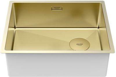 Детальное фото товара: Paulmark NEXT-SKEW 54 UNI, мойка, нержавеющая сталь, светлое золото
