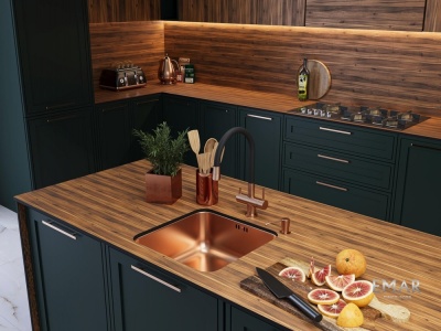 Детальное фото товара: Emar EC-3015 PVD Coppery, смеситель, медь