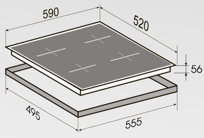 Детальное фото товара: Zigmund & Shtain CI 23.6 S индукционная поверхность