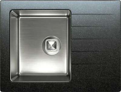 Tolero Twist TTS-660, мойка, гранит/нержавеющая сталь, уголь