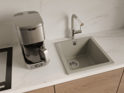 Детальное фото товара: Rivelato LEDRO 9022203 topazio/cromo, смеситель, гранит, топаз/хром