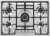Smeg PGF75-4 Детальное фото товара: Smeg PGF75-4 газовая поверхность
