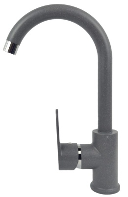 LEX Tanaro Deep Grey, смеситель, гранит