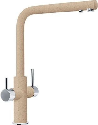 Franke Neptune Clear Water, смеситель, гранит, хром/бежевый