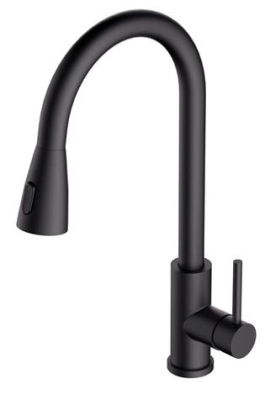 Детальное фото товара: ALVEUS PRIMROSE PS BLACK MATT, смеситель, гранит, черный матовый