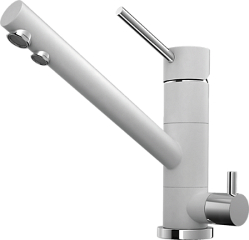 Фото товара: Omoikiri Tonami-WH, смеситель, гранит, белый