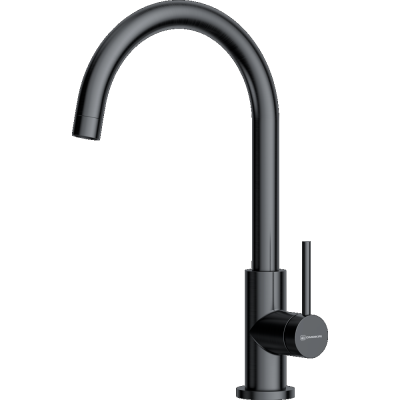 Детальное фото товара: Omoikiri Shinagawa Slim GM, смеситель, вороненая сталь