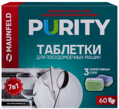 Детальное фото товара: Maunfeld таблетки для посудомоечных машин MDT60ST