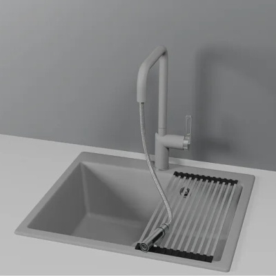 Детальное фото товара: GRANULA 8173 смеситель, гранит, алюминиум