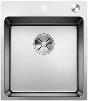 Фото товара: Blanco Andano 400-IF-A, мойка, нержавеющая сталь с зеркальной полировкой, с клапаном-автоматом