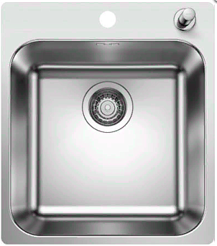 Фото товара: Blanco Supra 400-IF/A , мойка, нержавеющая сталь полированная, с клапаном-автоматом