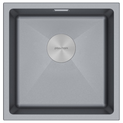 Детальное фото товара: Paulmark LUMI 45UNI, мойка, гранит, серый металлик