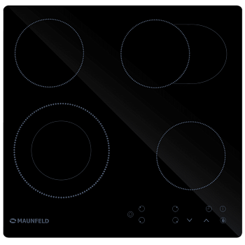 Фото товара: Maunfeld EVCE594SMDPBK стеклокерамическая поверхность