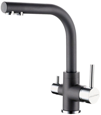 Paulmark ESSEN, смеситель, гранит, серый металлик