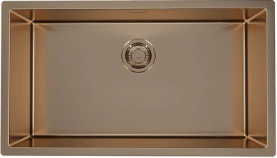 ALVEUS QUADRIX MONARCH 60 COPPER, мойка, нержавеющая сталь, медь (в комплекте с выпуском без сифона)