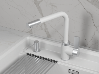 Детальное фото товара: GRANULA 5504 смеситель, гранит, арктик