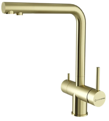 KUCHENSTERN FOKUS-FS, смеситель, нержавеющая сталь, золото