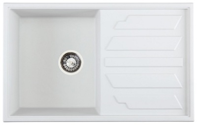 GRANULA 8002 мойка, гранит, арктик (белый)