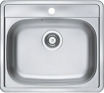 Фото товара: ALVEUS MORE 10 LEI-90, мойка, нержавеющая сталь лён ( в комплекте с сифоном 1130550)