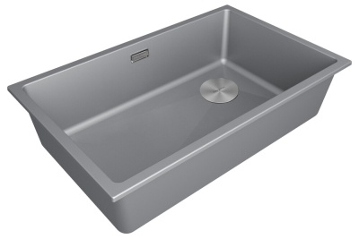 Детальное фото товара: Paulmark LUMI 74UNI-SKEW, мойка, гранит, серый металлик