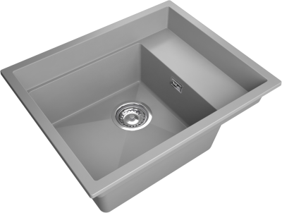 Детальное фото товара: Rivelato NOBILE NB-544-R grigio metallizz, мойка, гранит, серый металлик