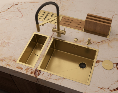 Детальное фото товара: Omoikiri Taki 54-U/IF-GB Side SF, мойка, нержавеющая сталь/ графит