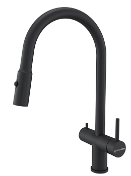 Фото товара: KUCHENSTERN BRUNN-FS, смеситель, гранит, черный