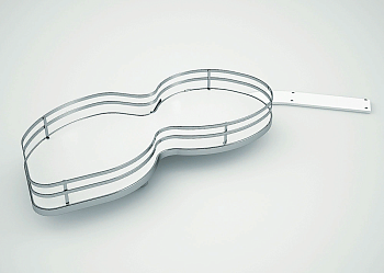 Фото товара: Sige Nuvola Solo карусель 1/2 в нижний шкаф 900 мм, фасад 450 мм, 2 полки, левая