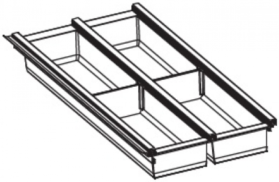 Детальное фото товара: Ninka Cuisio Aqua 300, Innotech Hettich, лоток для столовых приборов, графит