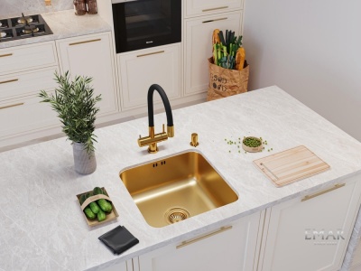 Детальное фото товара: Emar EC-3015 PVD Golden, смеситель, золото