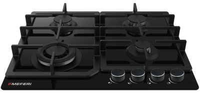 Детальное фото товара: MEFERI MGH604BK GLASS COMFORT газовая поверхность