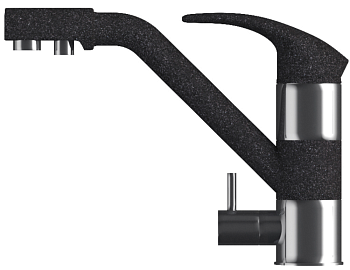 Фото товара: Polygran Дуо, смеситель, черный 16