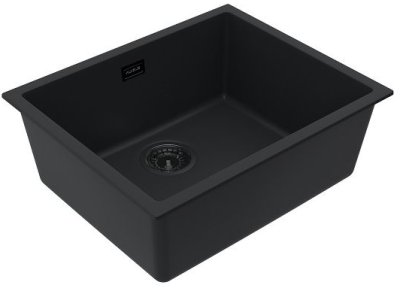 Детальное фото товара: ALVEUS OMNI 30 GRANITAL DEEP BLACK-G90 BE, мойка, гранит, черный матовый (в комп. с сифоном 1148151)