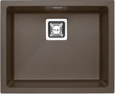 ALVEUS QUADRIX 50 GRANITAL+ CHOCOLATE-G03M, мойка, гранит, шоколад (в комплекте с сифоном 1133398)