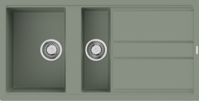 Omoikiri Kitagawa 100-2-WG, мойка, керамика, ветреный зеленый