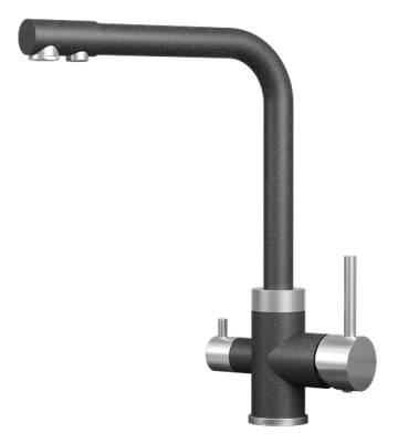 Детальное фото товара: GRANULA 5015 смеситель, нержавеющая сталь, черный