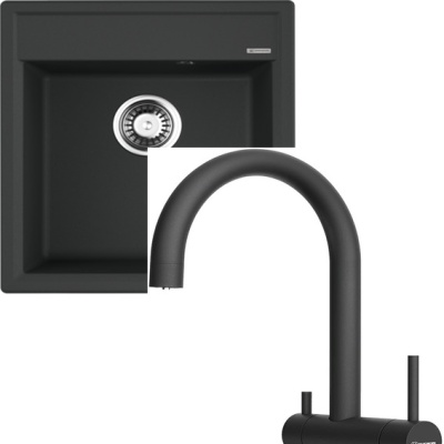 Детальное фото товара: Omoikiri Daisen 46-BL + Yamada-P-BL черный