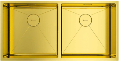 Omoikiri Taki 86-2-U/IF LG, мойка, нержавеющая сталь/светлое золото