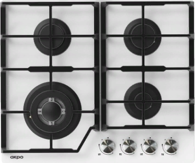 AKPO PGA 604 HGC-T WH Детальное фото товара: AKPO PGA 604 HGC-T WH газовая поверхность