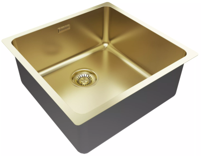 Детальное фото товара: Paulmark VISTA 48, мойка, нержавеющая сталь, светлое золото