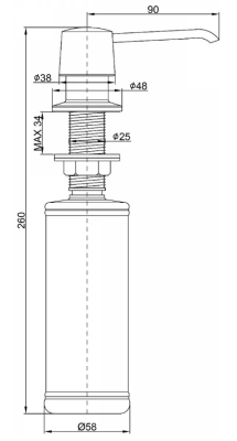 Детальное фото товара: Paulmark SAUBER, дозатор для моющего средства, белый матовый