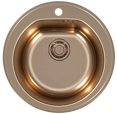 ALVEUS FORM MONARCH 30 COPPER-90 FI 510, мойка, нерж. сталь, медь (в компл. с выпуском без сифона)