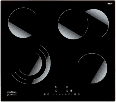 Детальное фото товара: Krona BRILLARE 60 BL стеклокерамическая поверхность