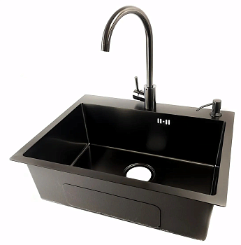 Фото товара: Emar EMB-119 PVD Nano Dark, мойка, нержавеющая сталь, вороненая сталь