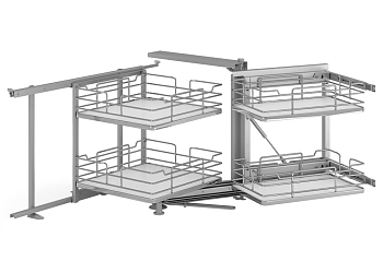 Фото товара: Sige Magic-4 Wood волшебный уголок в нижний шкаф шириной 900 мм, правый