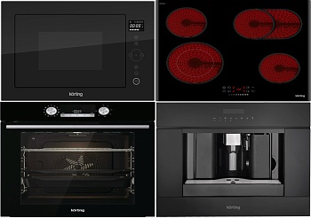 Фото товара: KORTING HK 62550 B + OKB 8481 ESN PYRO + KMI 825 TGN + KCM 9200 BG