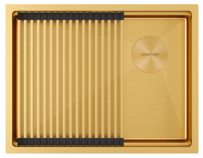 Paulmark NEXT-PRO 58 UNI, мойка, нержавеющая сталь, брашированное золото Paulmark NEXT-PRO 58 UNI, мойка, нержавеющая сталь, брашированное золото