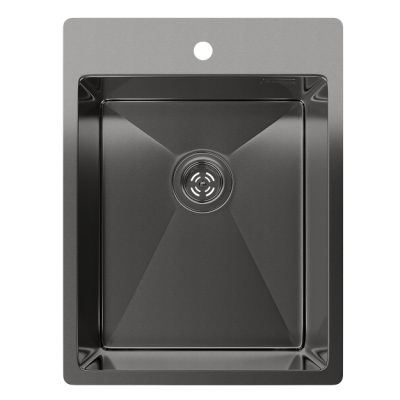 Детальное фото товара: Rivelato RINOX 3850 PVD black, мойка, нержавеющая сталь, черный