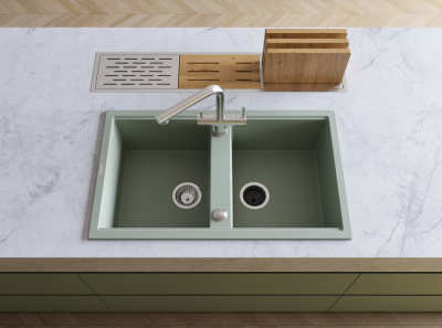 Детальное фото товара: Omoikiri Kitagawa 86-2-WH, мойка, керамика, белый